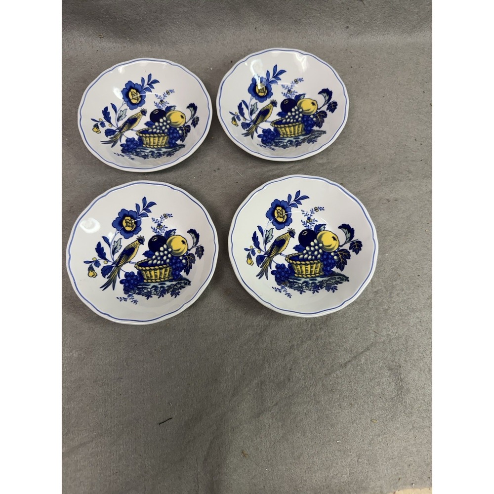 VTG (6) SPODE BLUE BIRD Salad Plates 7 3/4" # S3274L EXCELLENT CONDITION